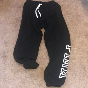 PINK by VSX Black Joggers